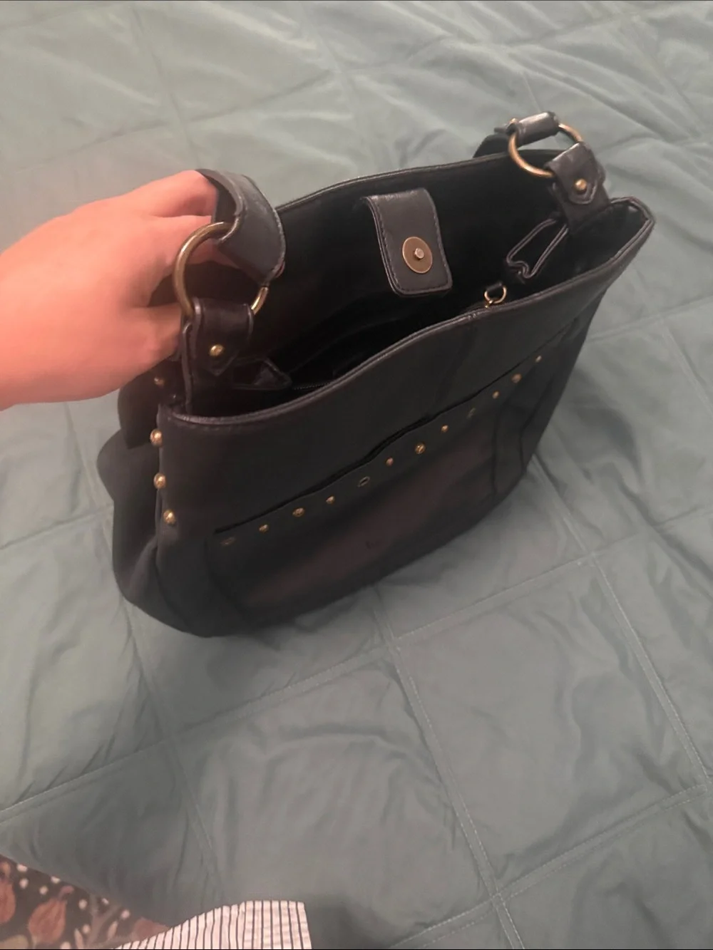 b.o.c by born leather black boho purse bag